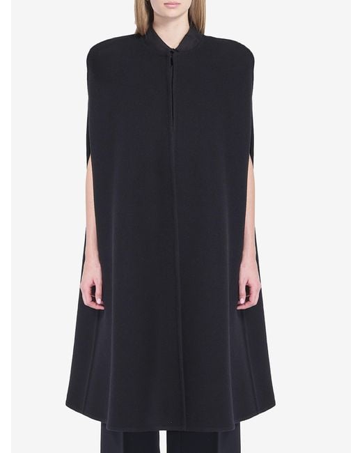 Valentino Garavani Black Fluffy Cashmere Blend Cape