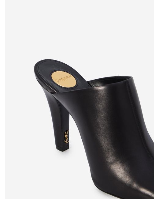 Saint Laurent Black Jill Mule Pumps