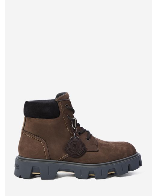 Moncler Brown Peak City Ankle Boots for men
