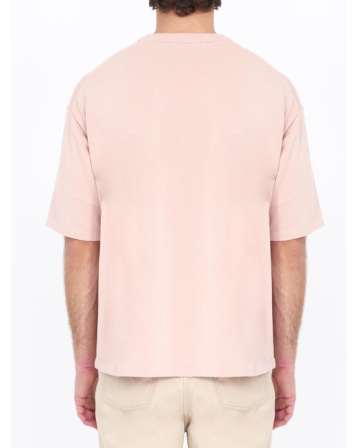 Roberto Collina Pink Cotton Tshirt for men