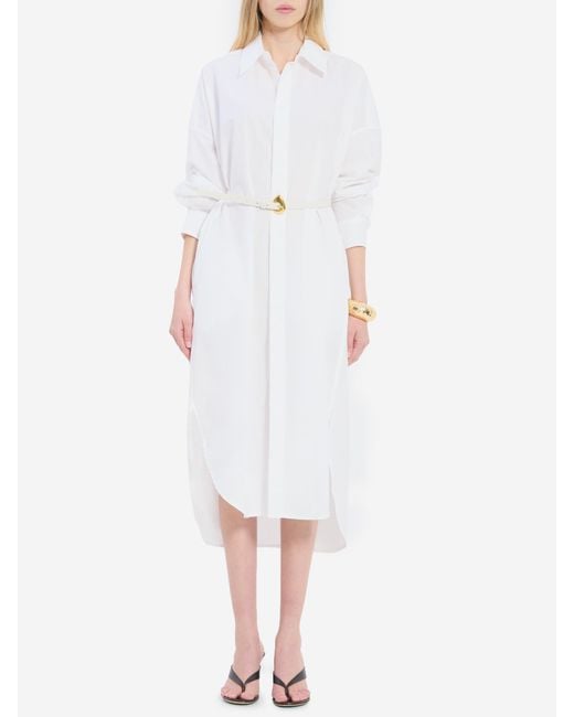 Frankie Shop White Bloom Organic Cotton Shirt Dress