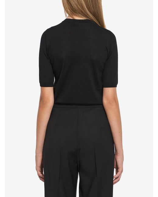 Max Mara Black Basic Wool Sweater