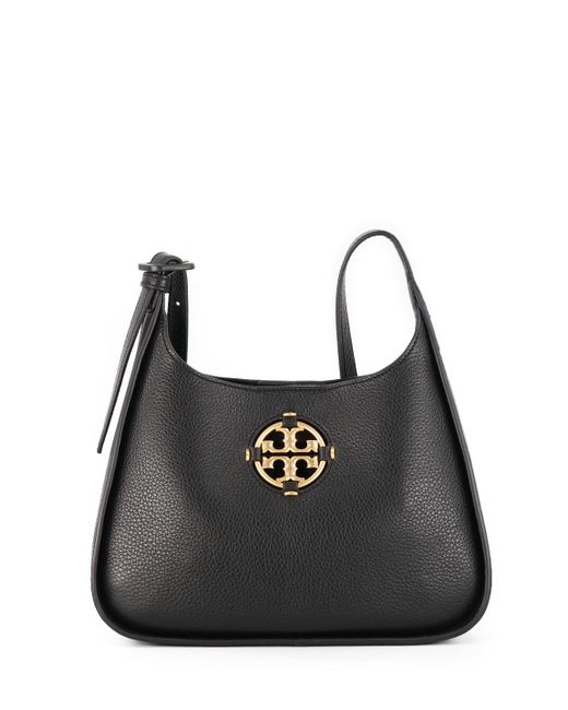 Tory Burch Miller Small Hobo Leather Bag in Black Lyst