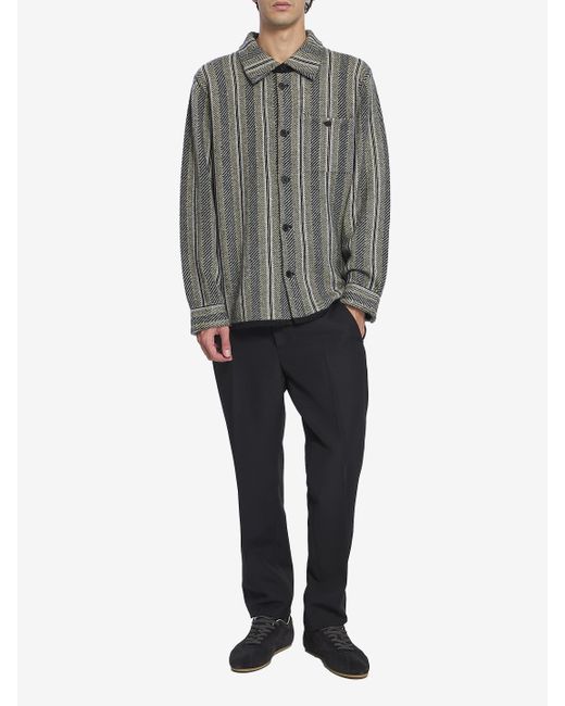 Guest In Residence Gray Stripe Work Shirt