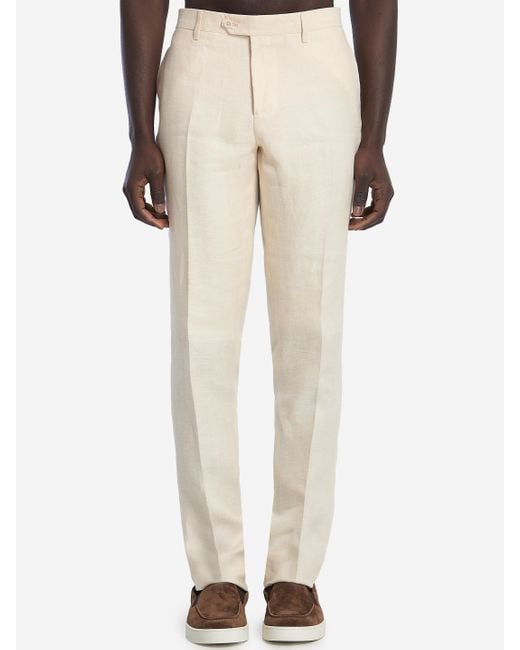 Lardini Natural Twopiece Linen Suit for men