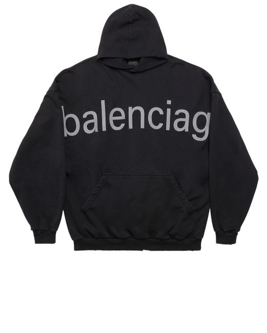 Balenciaga Black Bal.Com Oversize Hoodie for men