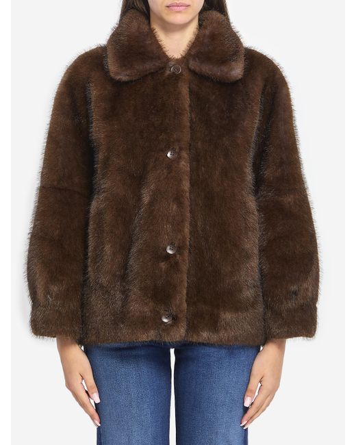 Valentini Brown Ecofur Jacket