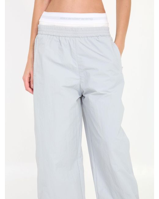 Alexander Wang White Track Pants With Prestyled Underwear