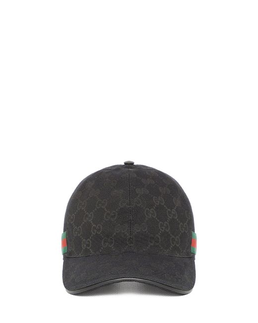 Gucci Black Baseball Cap With Web for men