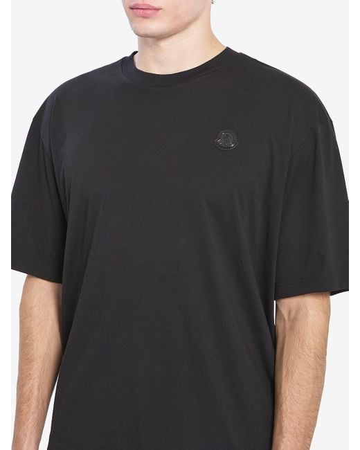 Moncler x A$AP ROCKY Black Cotton Tshirt for men