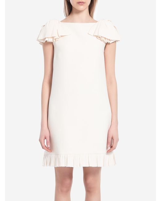 Valentino Garavani White Crepe Couture Dress