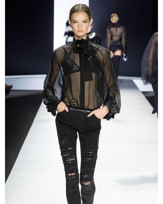 Dolce & Gabbana Black Floral Triangle Bra