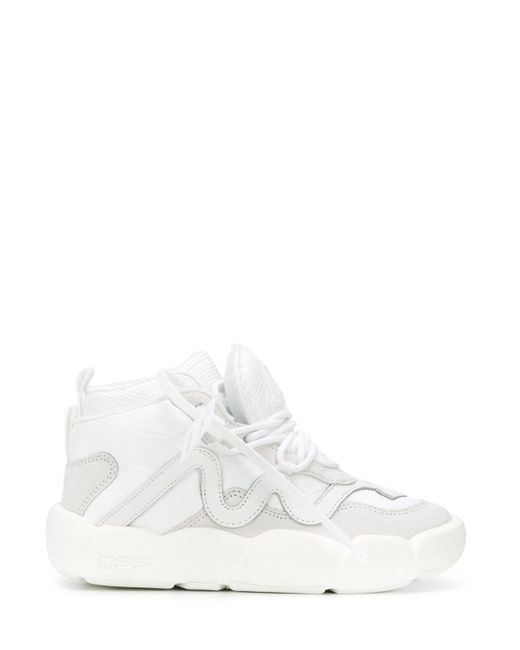 Off-White c/o Virgil Abloh White Chlorine Suede-detail Textile Trainers