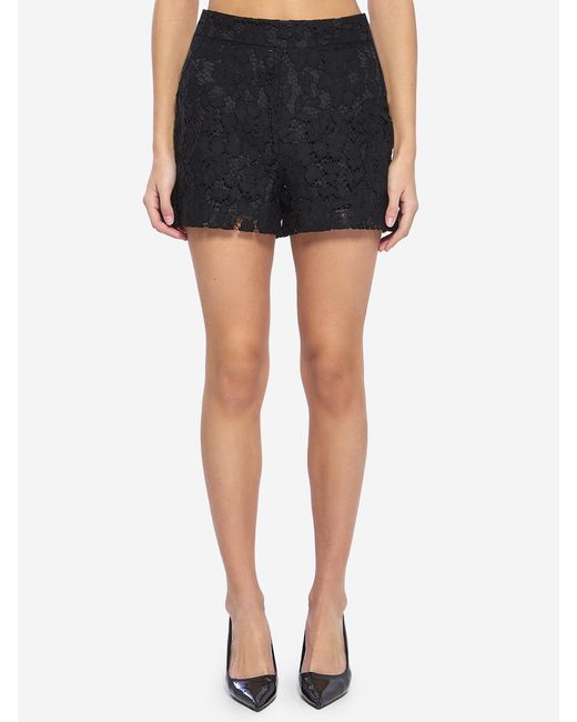 FEDERICA TOSI Black Lace Shorts