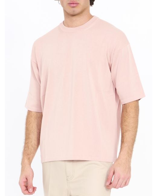 Roberto Collina Pink Cotton Tshirt for men