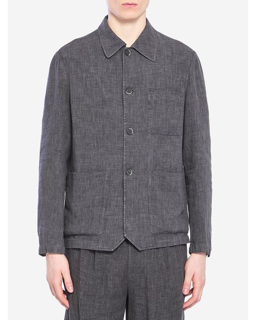 Barena Gray Visal Simodo Overshirt for men