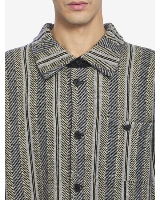 Guest In Residence Gray Stripe Work Shirt