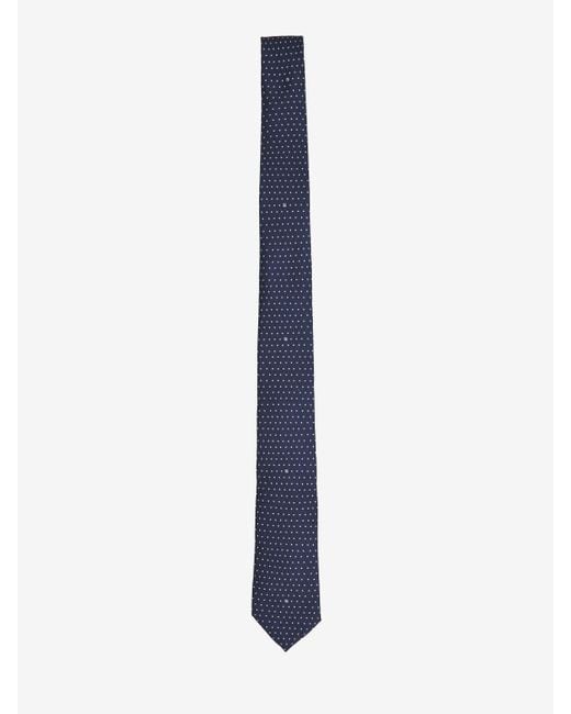 Fendi Blue Silk Tie for men