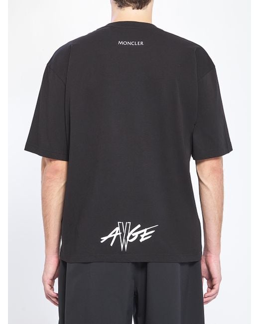 Moncler x A$AP ROCKY Black Cotton Tshirt for men