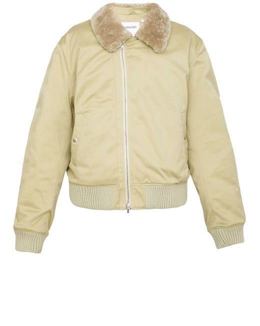 Burberry Natural Cotton Bomber Jacket for men