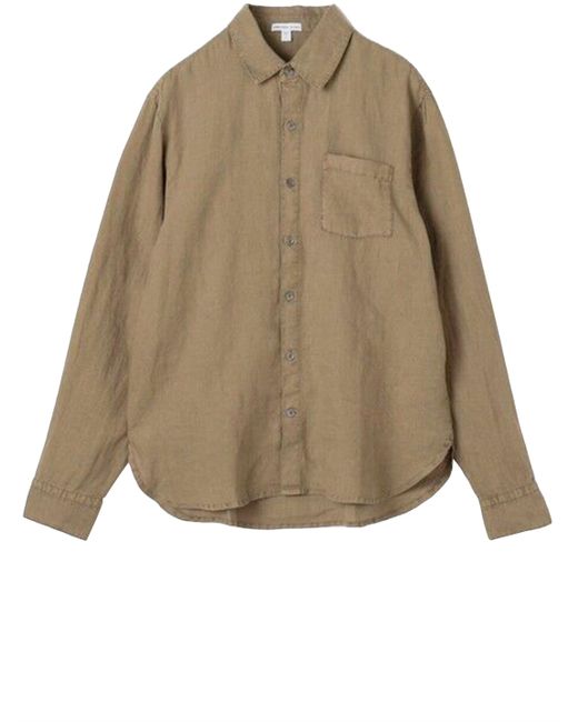 James Perse Natural Linen Shirt for men