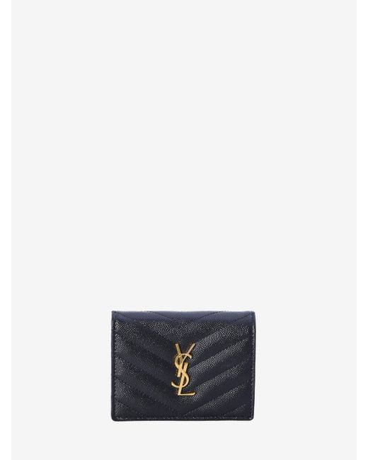 Saint Laurent White Cassandre Matelass Wallet