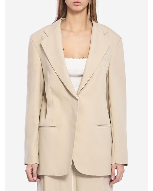 FEDERICA TOSI Natural Oversized Blazer