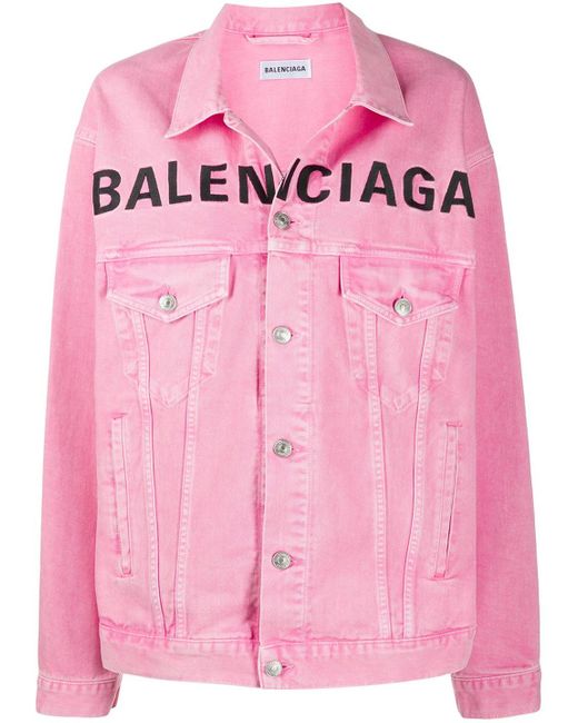 Balenciaga Chest Logo Jacket Pink