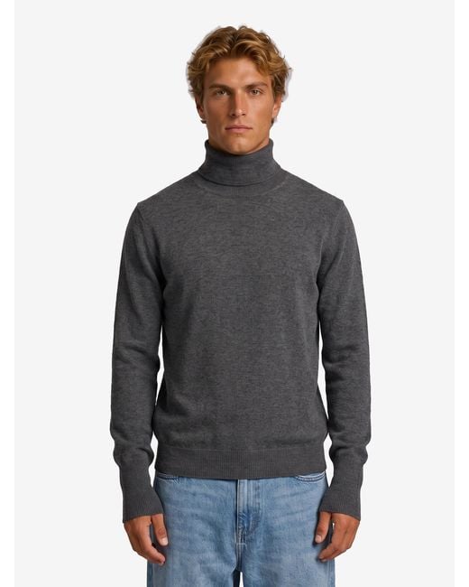 Ballantyne Gray Derby Cashmere Turtleneck for men