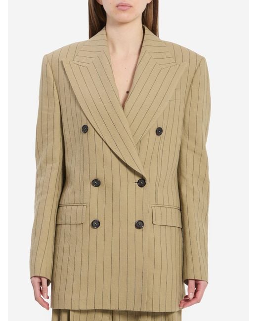 Dolce & Gabbana Natural Doublebreasted Linen Jacket