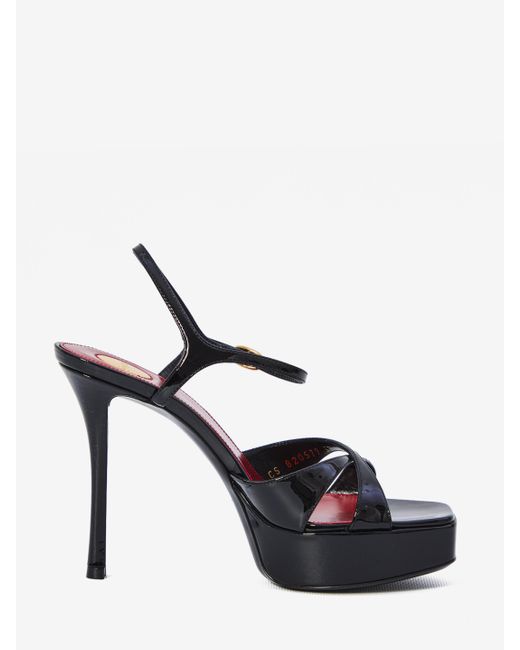 Saint Laurent White Leather Sandals
