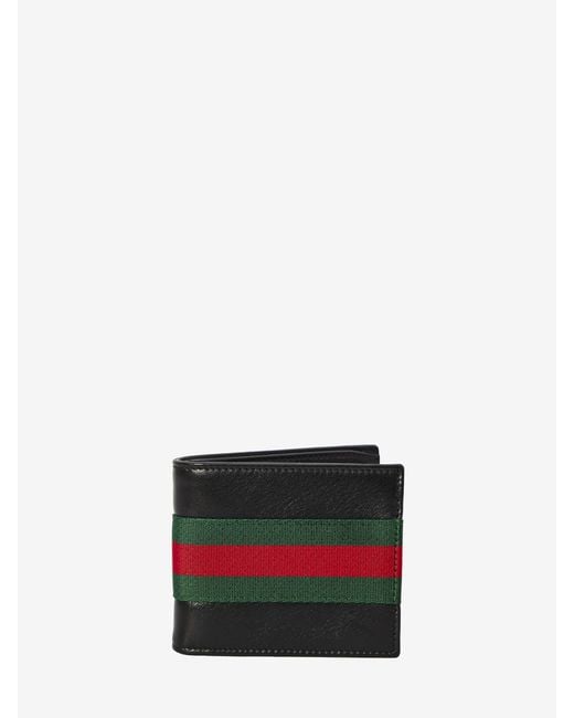 Gucci White Web Trademark Bifold Wallet for men