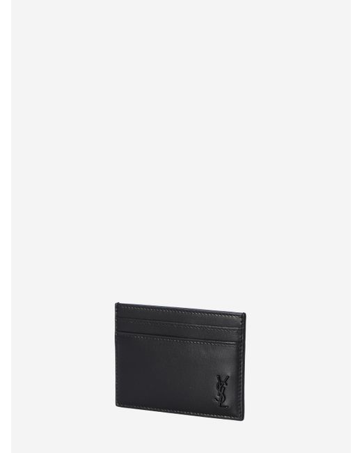 Saint Laurent Black Small Tiny Cassandre Cardholder for men
