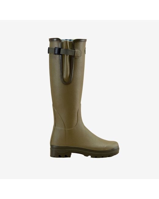 Le Chameau Green Vierzon Jersey Lined Wellington Boot