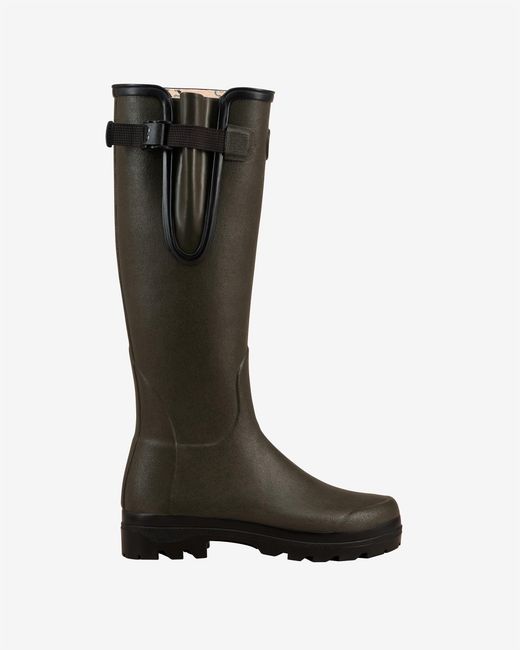 Le Chameau Black National Trust Vierzon Jersey Lined Wellington Boot