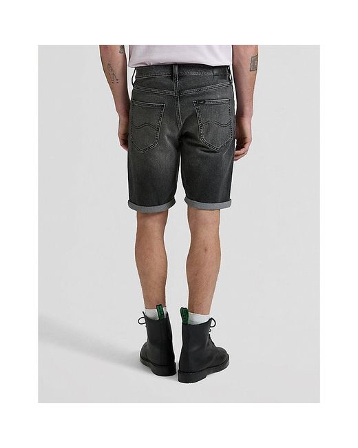 Lee Jeans Black Regular 5 Pocket Short for men