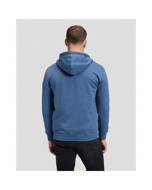 Lee Jeans Blue Essential Regular Full Zip Hoodie for men