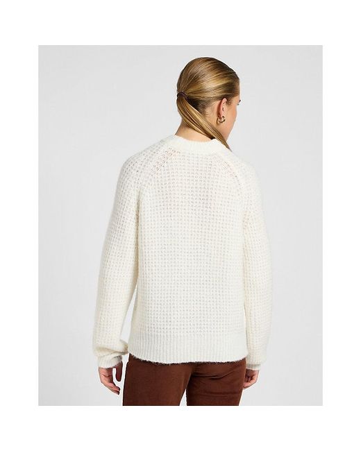 Lee Jeans White Regular Knit Sweater