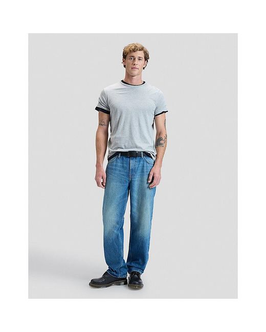 Lee Jeans Blue Core Leather Belt for men