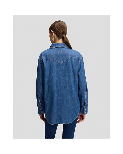 Lee Jeans Blue Relaxed Essential Western Shirt