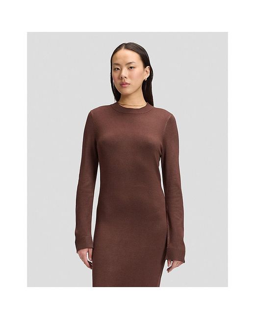 Lee Jeans Brown Regular Knitted Maxi Dress