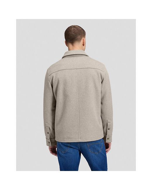 Lee Jeans Gray Relaxed Utility Wool Jacket for men