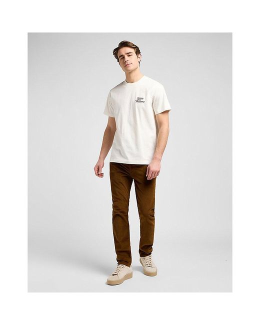 Lee Jeans White Relaxed Graphic Tee for men