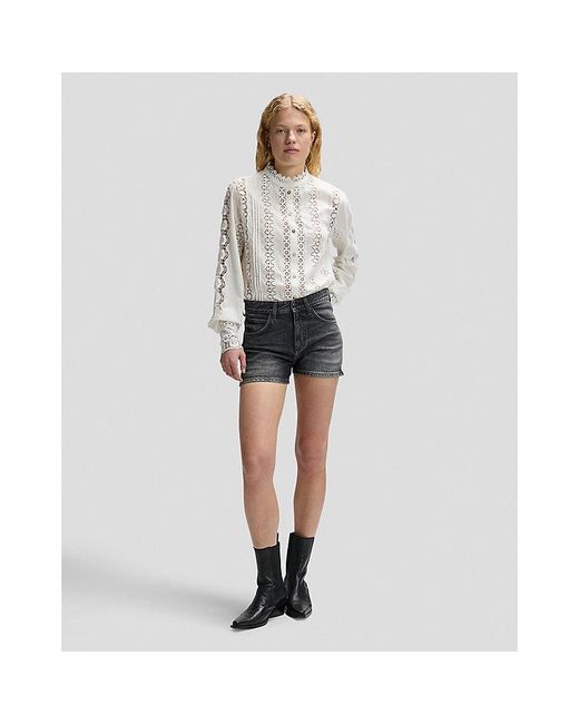 Lee Jeans Gray Regular Bohemian Blouse