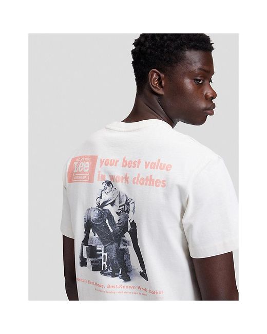 Lee Jeans White Workwear Quality Relaxed Tee for men