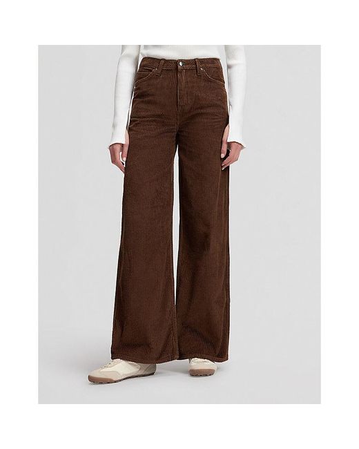 Lee Jeans White Stella Wide Leg Corduroy Trousers Size 24X31