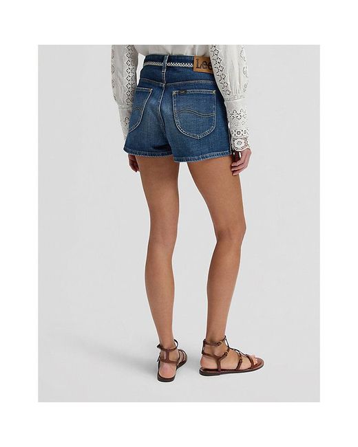 Lee Jeans Blue Zigzag Rider Short