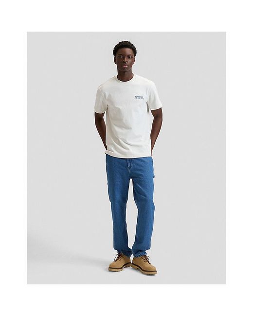 Lee Jeans White Workwear Relaxed Worker Tee for men