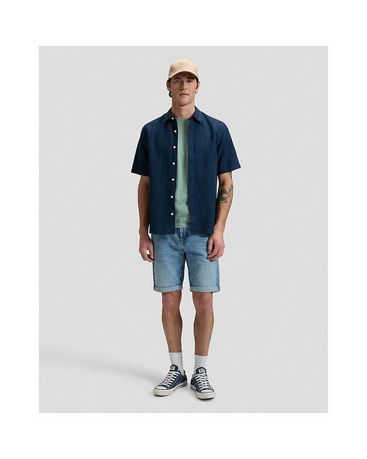 Lee Jeans Blue Regular Shirt for men