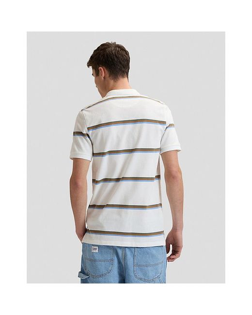 Lee Jeans Blue Regular Pique Polo for men
